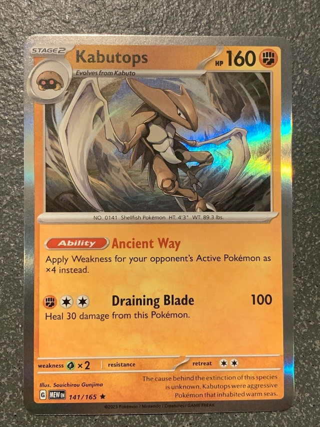 Kabutops Holo 141/165 NM Pokemon  in Toys & Games in City of Halifax
