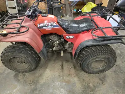 For sale is my 1989 honda fourtrax 300cc. Two wheel drive. Dont use it as much as I thought I would....