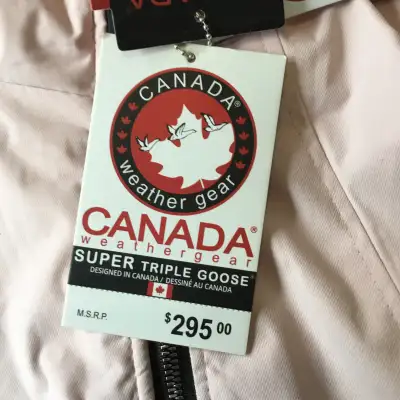 Canada Weather Gear Super Triple Goose women’s winter jacket, size M. New with tags, no flaws. Won i...