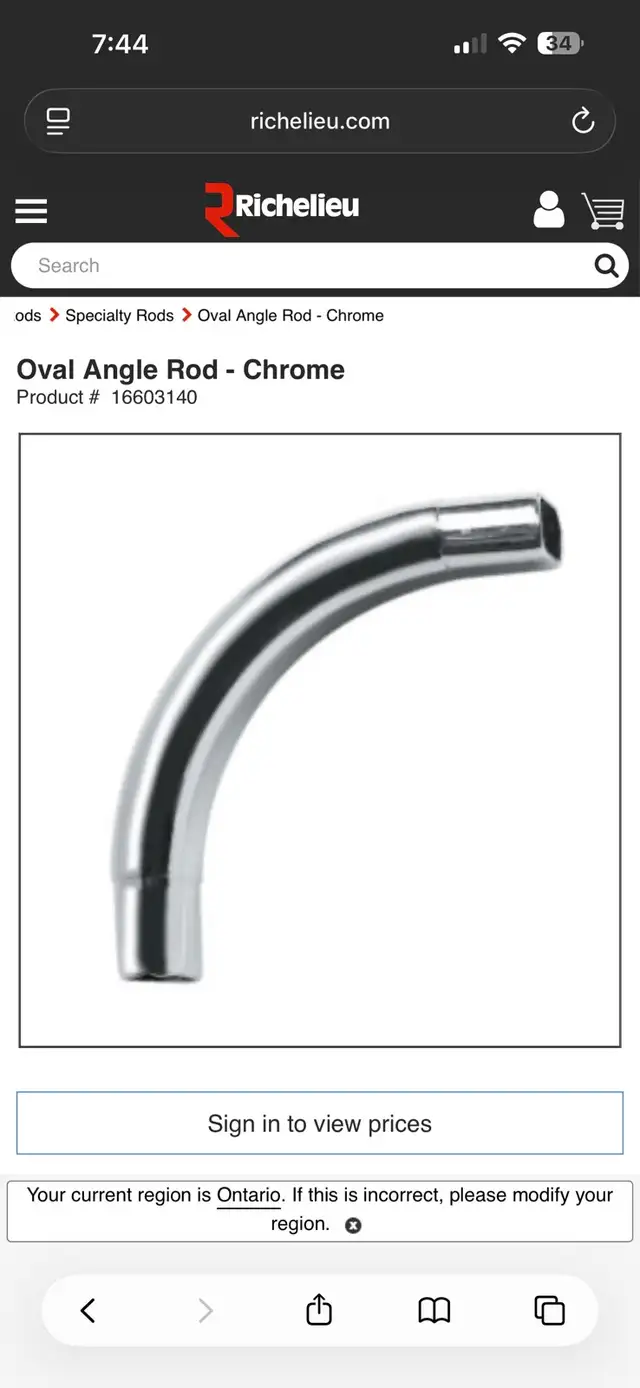 Richelieu chrome oval closet rod 96” long in Storage & Organization in Oakville / Halton Region - Image 4
