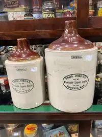 Thos. Jordan wholesale liquor crock jugs 