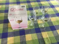 BOHEMIA CRYSTAL * DIANA Pattern * Set of 4 LIQUEUR Glasses