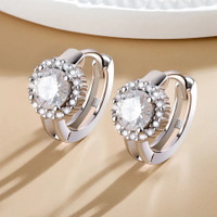 1 carat Real D Color Moissanite Diamond Earrings