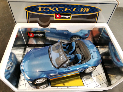 COD 3349 Burago 1996 BMW M Roadster Z3 Convertible Blue Made in Italy ERTL American Muscle Exoto Mot...