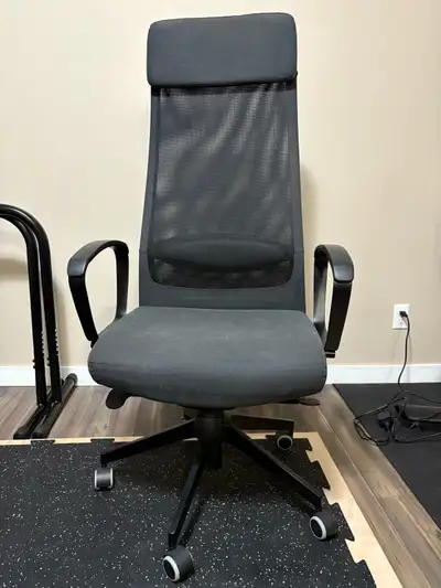 This is an Ikea Markus chair, known for its ergonomic design and comfort. As you can see from the ph...
