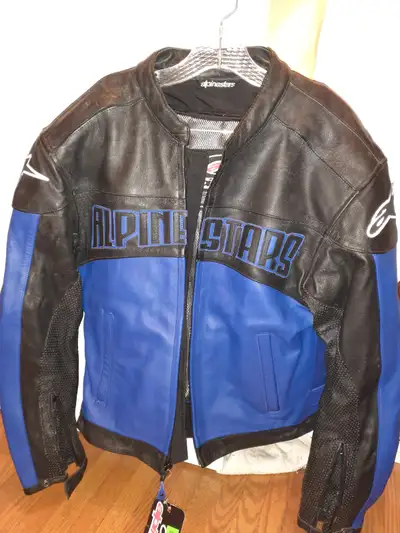 ALPINESTARS LEATHER MOTORCYCLE JACKET, View more