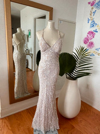 Sequin wedding gown