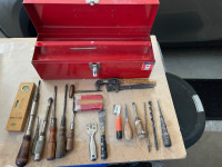 Old tools with tool box