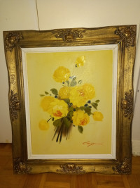Beautiful Floral Oil Painting on Canvas