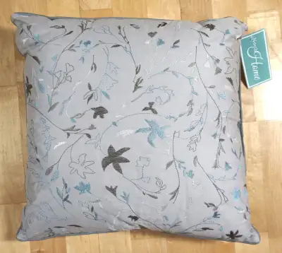 BRAND NEW, Never Used,  Embroidered Floral Cushion, View more