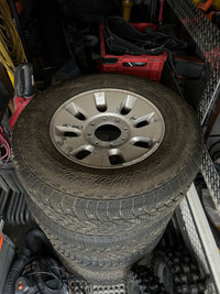 Ford F-350 studded winter tires with factory rims