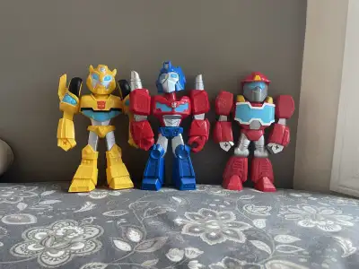 Transformers figures, Bumblebee, Optimus Prime & Heat wave, View more