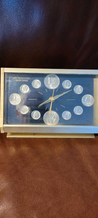 US silver coin clock