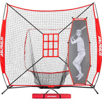 AOLIGEIJS 7'X7' Baseball Softball Practice Net,Batting