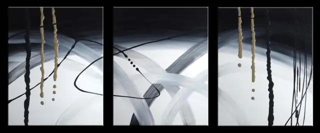 Liquid Gold 48"x20" Original Fine Art Abstract Wall Painting in Home Décor & Accents in Saskatoon - Image 3