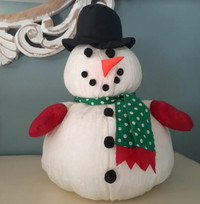 Adorable vintage nylon Hallmark plush Snowman Stuffed Animal