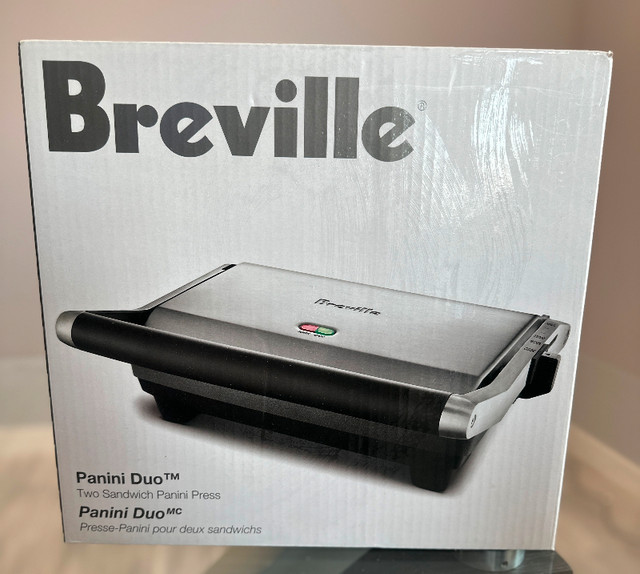 Breville Panini Duo (BSG520XL) (New) in Microwaves & Cookers in Winnipeg