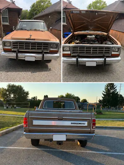 Truck is from Vegas, solid body and frame, mild surface rust, 318 with edelbrock carburetor and dual...