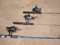 3 Fishing Rods With Reels - Price is for all 3