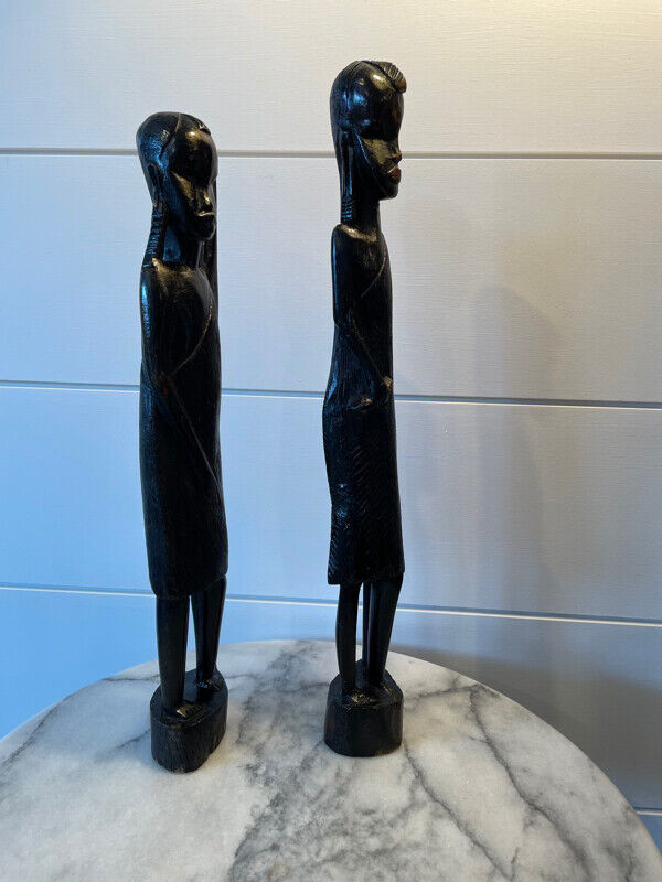 Vintage African Tribal Ebony Wood Man and Woman in Arts & Collectibles in Dartmouth - Image 2