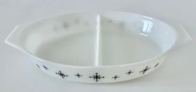 Antiquity 1959. PYREX Plate Collection Snack Server "Compass"63436969693699121