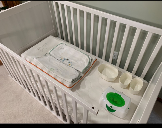 IKEA baby crib with changing table set in Cribs in Edmonton - Image 2