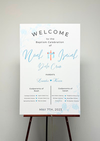 Baptism Welcome sign | Baptism board party decor