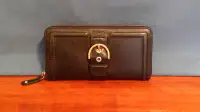 Used Black Leather Coach Wallet