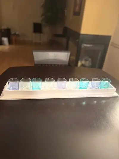 T-Light Candle Holder with 9 Glass Voltives, View more