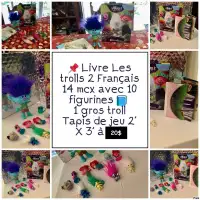 Livre des gentils lutins 10 figurines Tapis de jeu français 20$