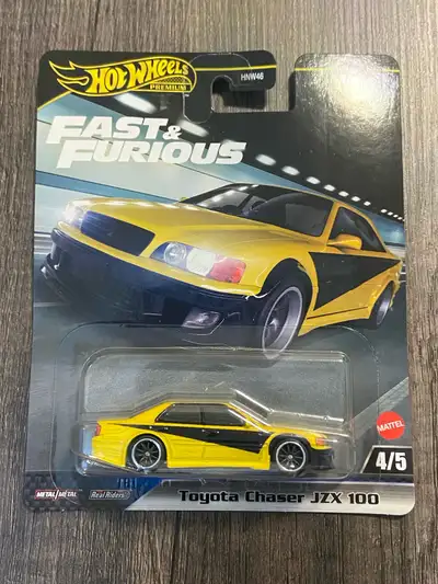 Hot Wheels Premium fast and furious Toyota Chaser yellow , View more