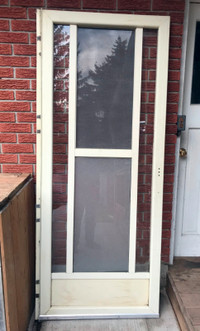 storm door with window screen 32x79 delivery extra