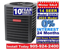 Buy Lennox Goodman Air conditioner with 0% interest for 24 Month