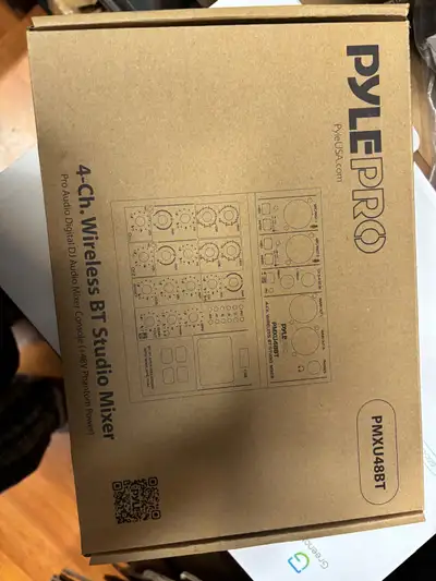 I'm selling a new Pyle Pro PMXU48BT 4-channel wireless BT studio mixer. This pro audio digital DJ au...