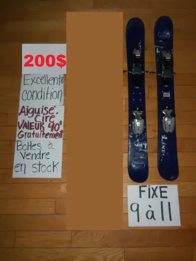 Snowblades mini ski avec fixes de ski alpin, View more