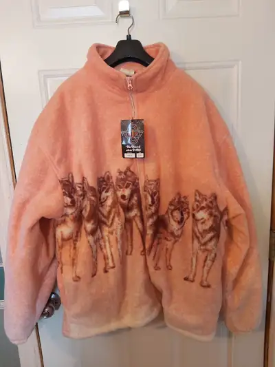 New with Tag!  Ladies "Pink Wolves" Fleece Lined Jacket Size XXL, View more