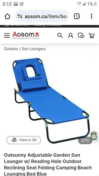 New Lounger reading hole,/pads Blue Brown Black