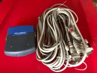 Linksys 2 port Compact KVM switch with cables