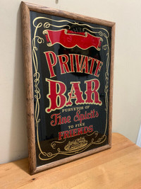 Vintage Private Bar beer pub bar sign  Mint