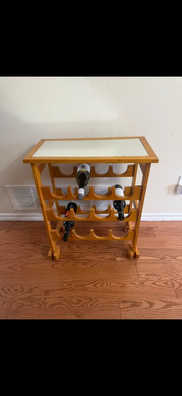 Wine Rack 12-Bottles with Mirror Top in Multi-item in Mississauga / Peel Region - Image 4