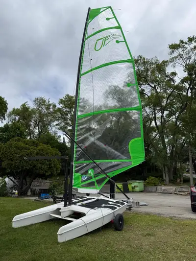 Fulcrum Speedworks foiling UFO sailing dinghy for sale. Known to be one of the easiest to sail foile...