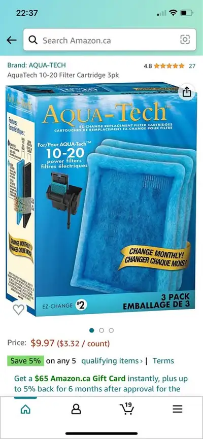 10-20 Filter Cartridge 3pk, View more