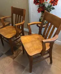 Vintage Oak Library/Office Arm Chairs