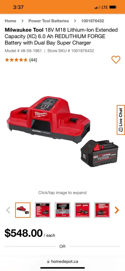 Milwaukee Tool 18V M18 Lithium-Ion Extended Capacity (XC) 6.0 Ah, View more
