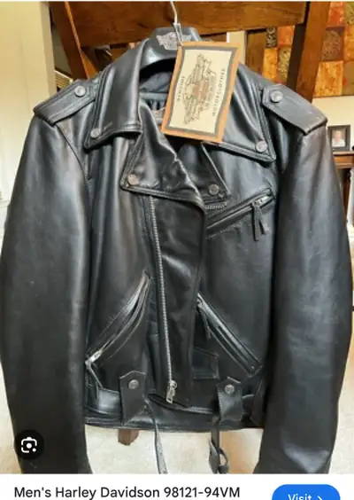 Harley Davidson Leather Jacket-Size 44, View more