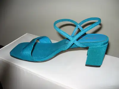 Sandals-Women's- with ankle straps-Turquoise-Unused, View more