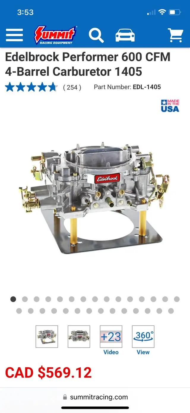 Edelbrock 600 CFM Carb in Engine & Engine Parts in Kawartha Lakes - Image 9