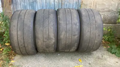 Four Toyo RR track tires. Two 255/35-18 Two 275/35-18 Treadware 40 Manufactured 2023 DOT street lega...