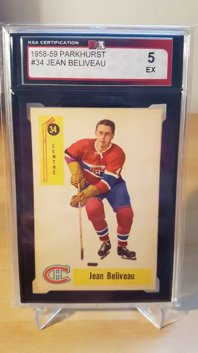 Old Jean Beliveau Hockey Card, View more