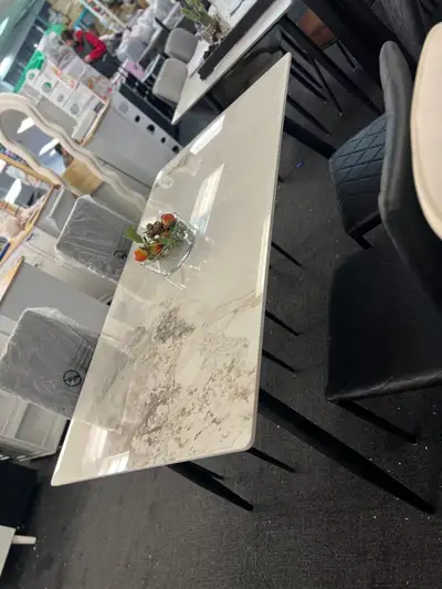 Beautiful commercial sintered stone dining table, View more